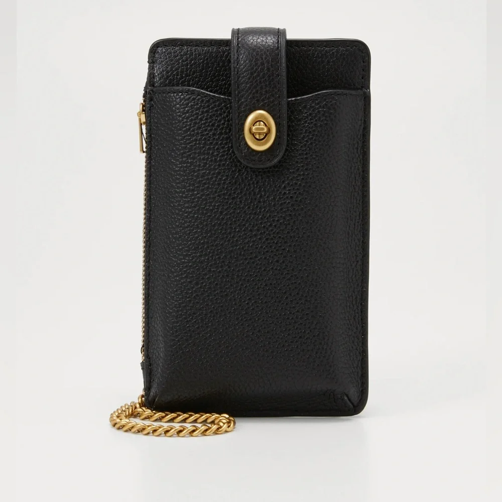 Coach Polished Pebble leather phone crossbody NWT